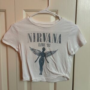 White Nirvana Crop Top
